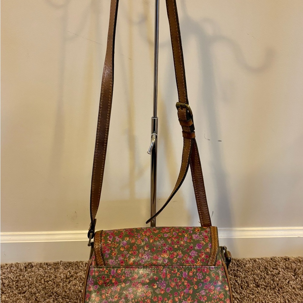 Patricia Nash Floral Brown Crossbody Bag - Picture 5 of 10